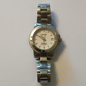 Armitron Durasteel Watch Women 28mm Silver Tone Date Indicator WR 100FT 25/6059